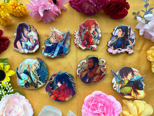 FF7 3" Layered Wood Pins