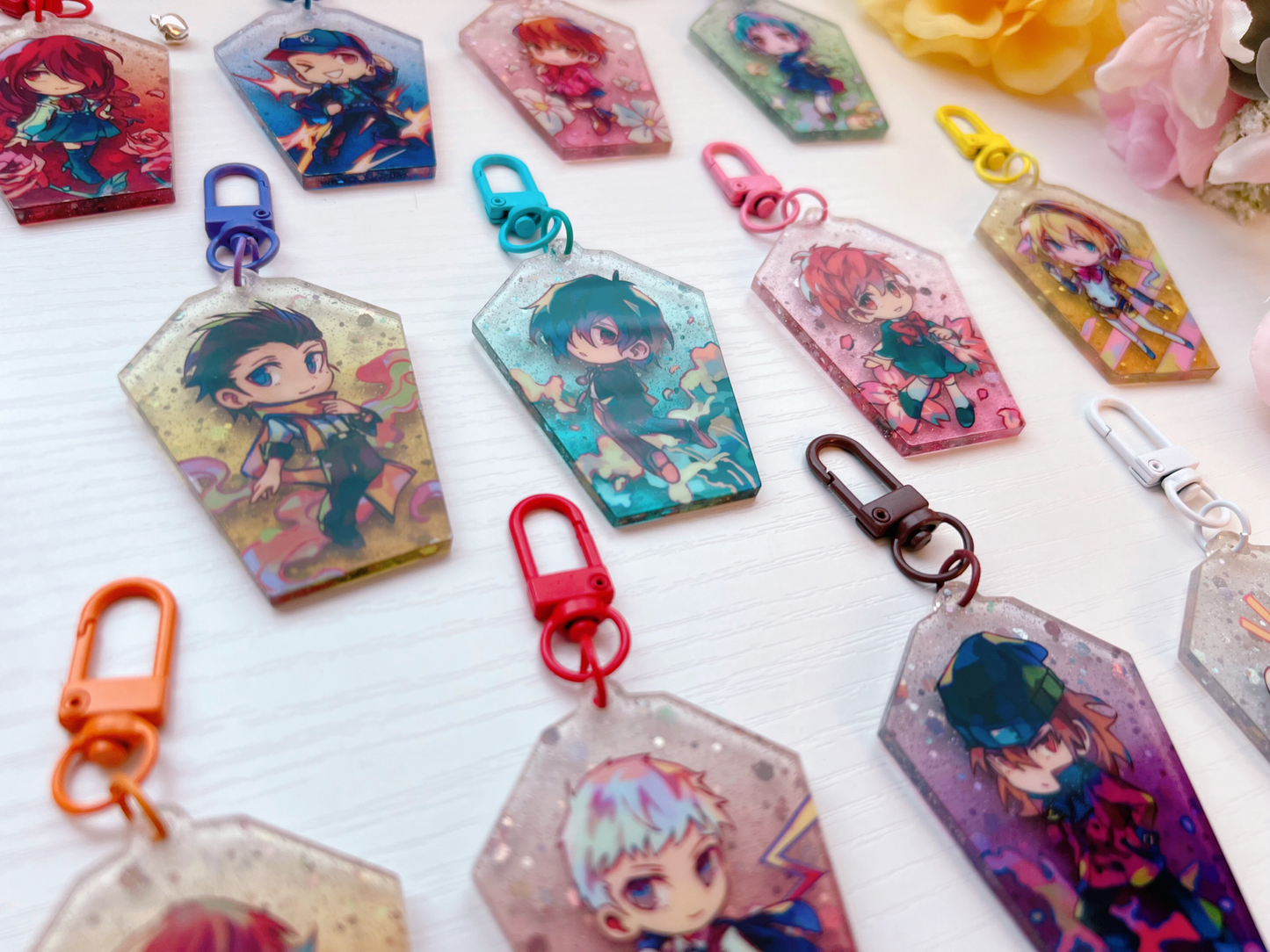P3 2.5" Glitter Acrylic Charms