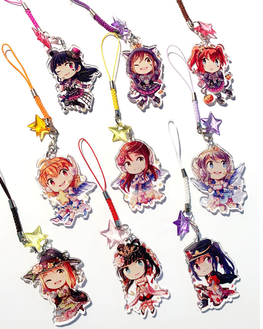Love Live Aqours 2" Clear Double-sided Acrylic Charms