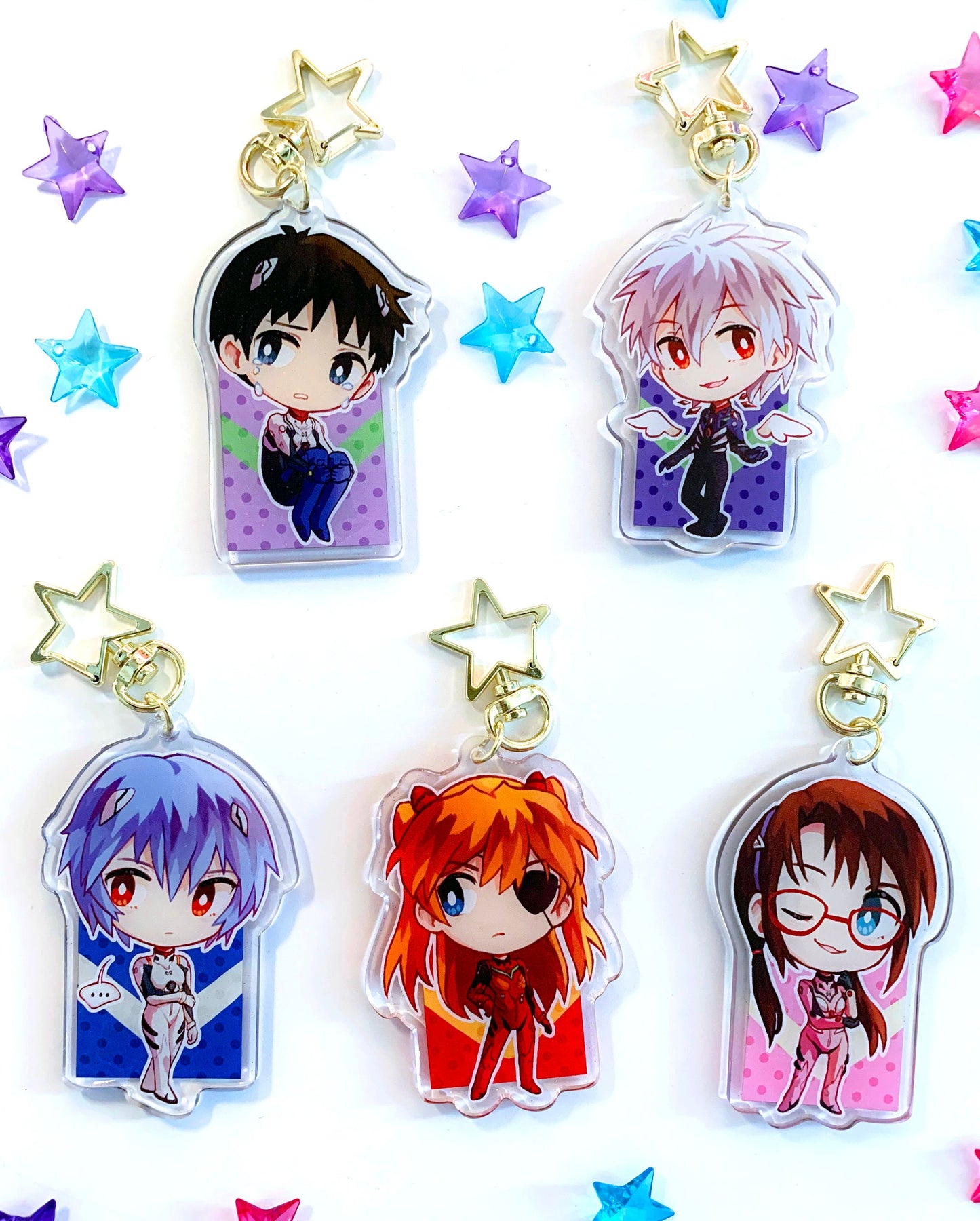 Evangelion 2.5" Clear Double-Sided Charms