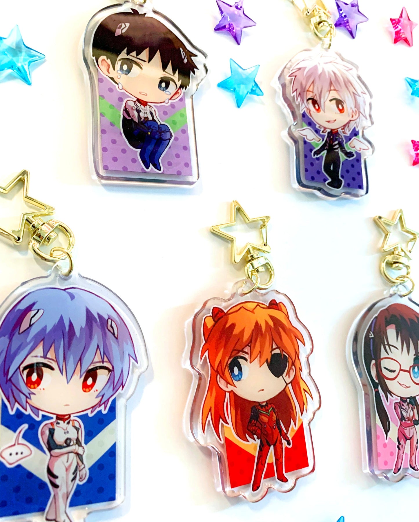 Evangelion 2.5" Clear Double-Sided Charms