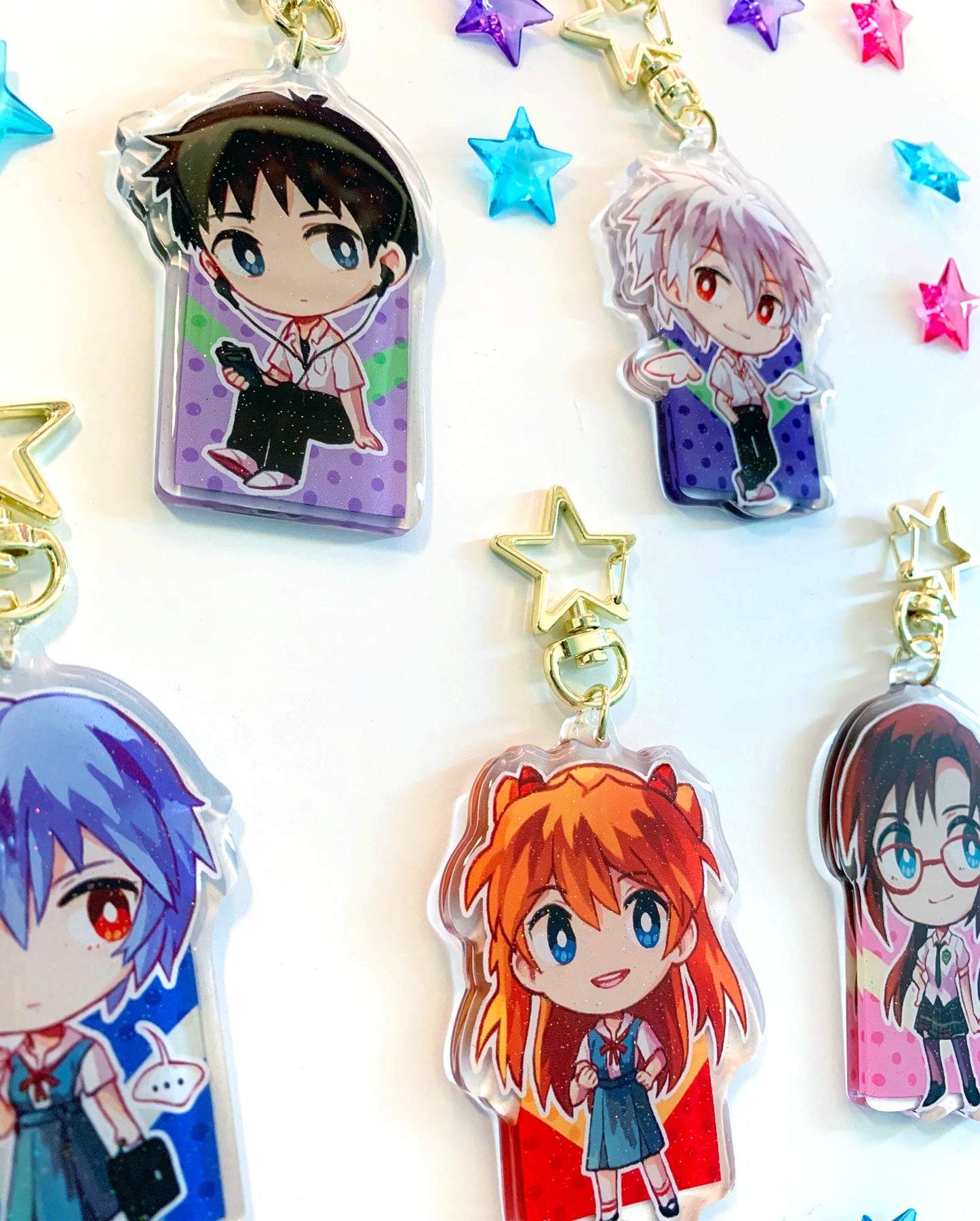 Evangelion 2.5" Clear Double-Sided Charms