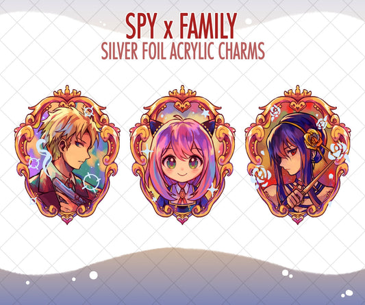 SxF 2.5" Silver Foil Acrylic Charms
