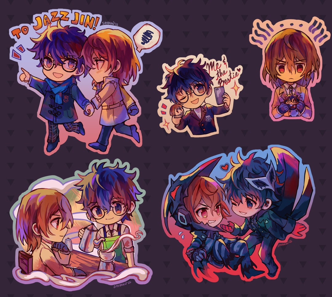 P5 Akechi & Joker Vinyl Stickers