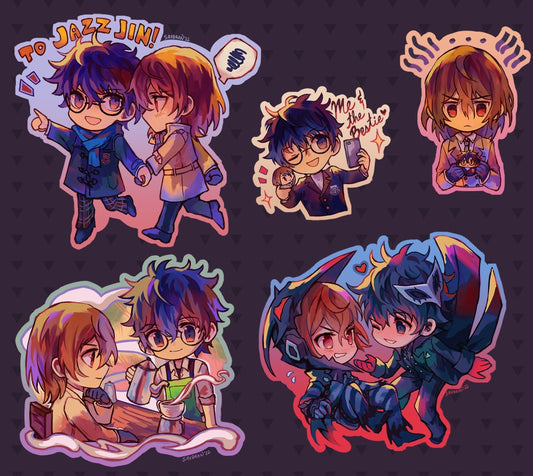 P5 Akechi & Joker Vinyl Stickers
