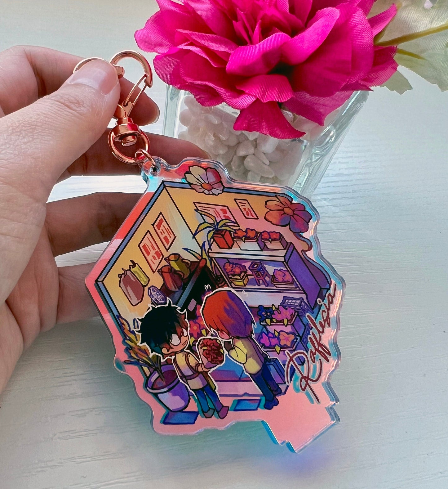 P5 Isometric Akechi & Joker Hangouts Acrylic Keychain Standees