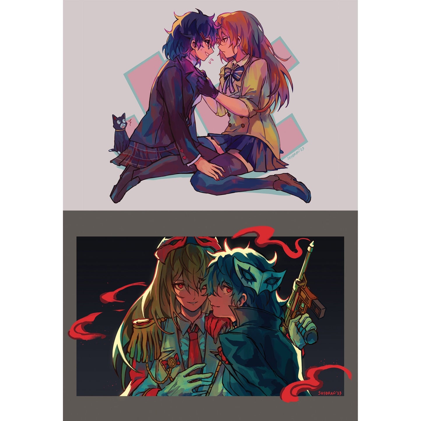 P5 Fem Akechi & Joker Mini Prints 5x7"