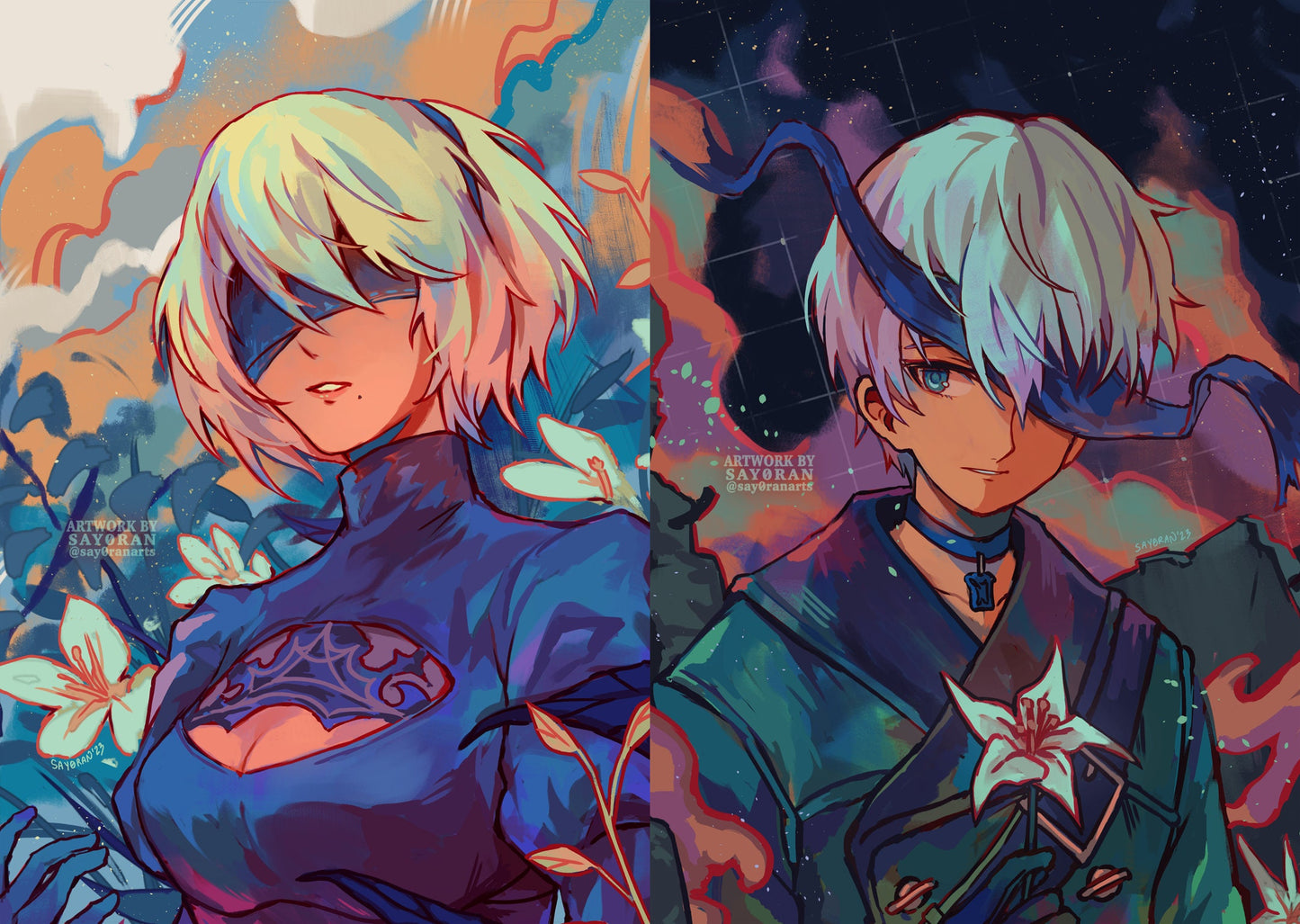 Nier 2B & 9S Mini Prints 5x7"