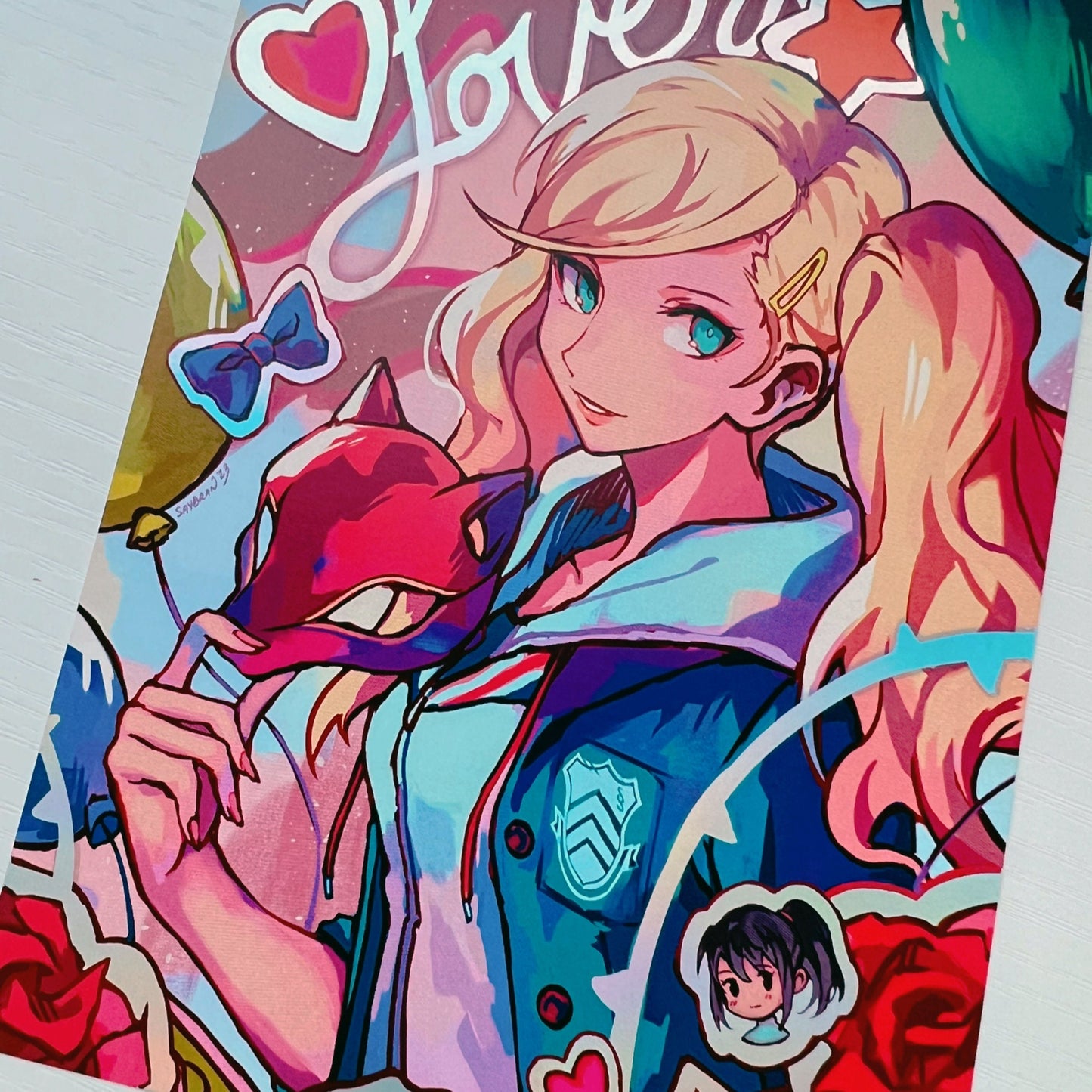 P5 Ann Takamaki "Lovers" 5x7" Mini Foil Print