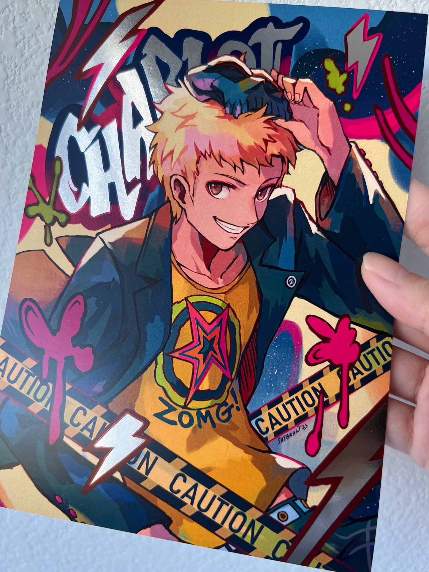 P5 Ryuji Sakamoto "Chariot" 5x7" Mini Foil Print