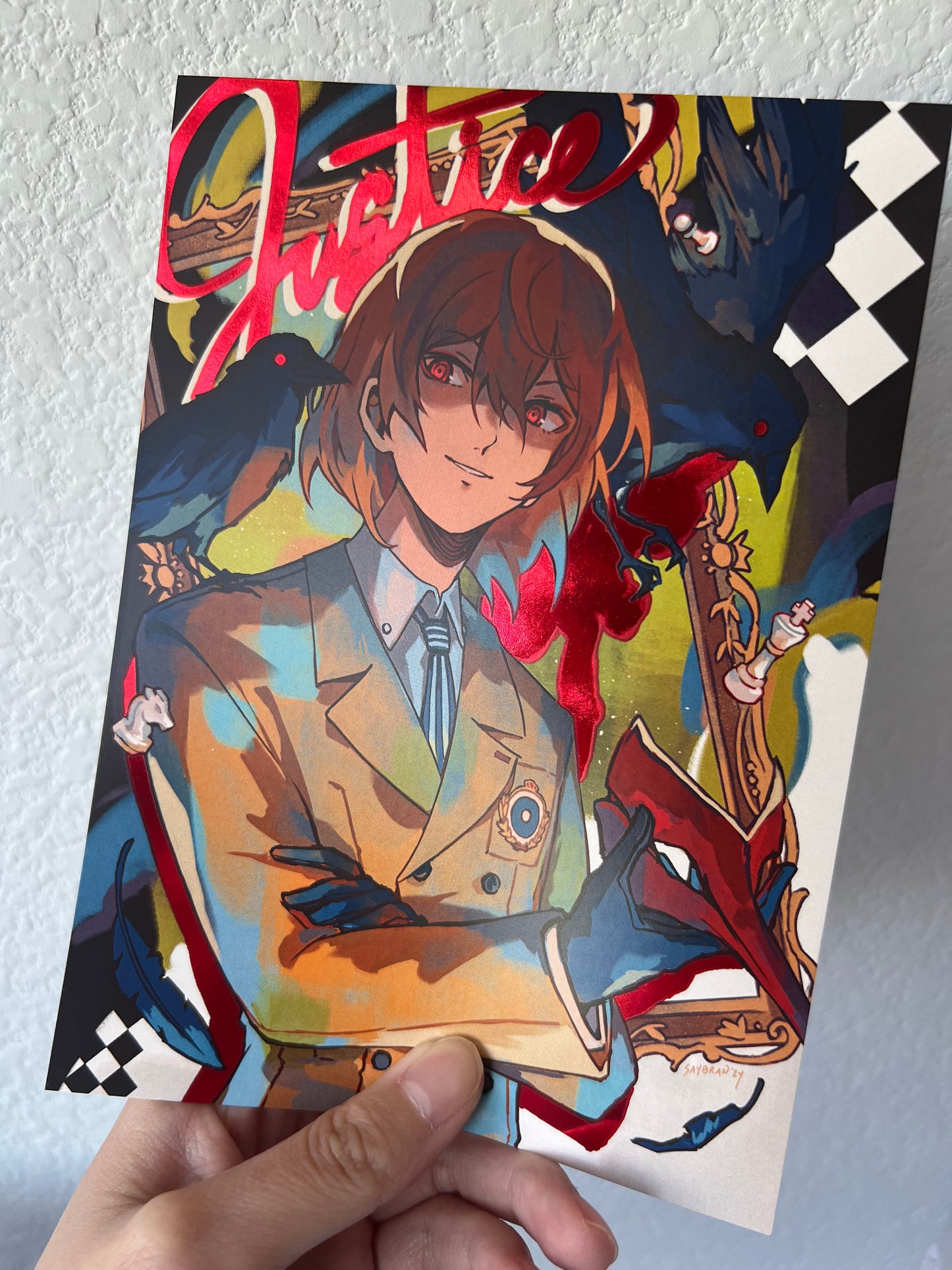 P5 Goro Akechi "Justice" 5x7" Mini Foil Print