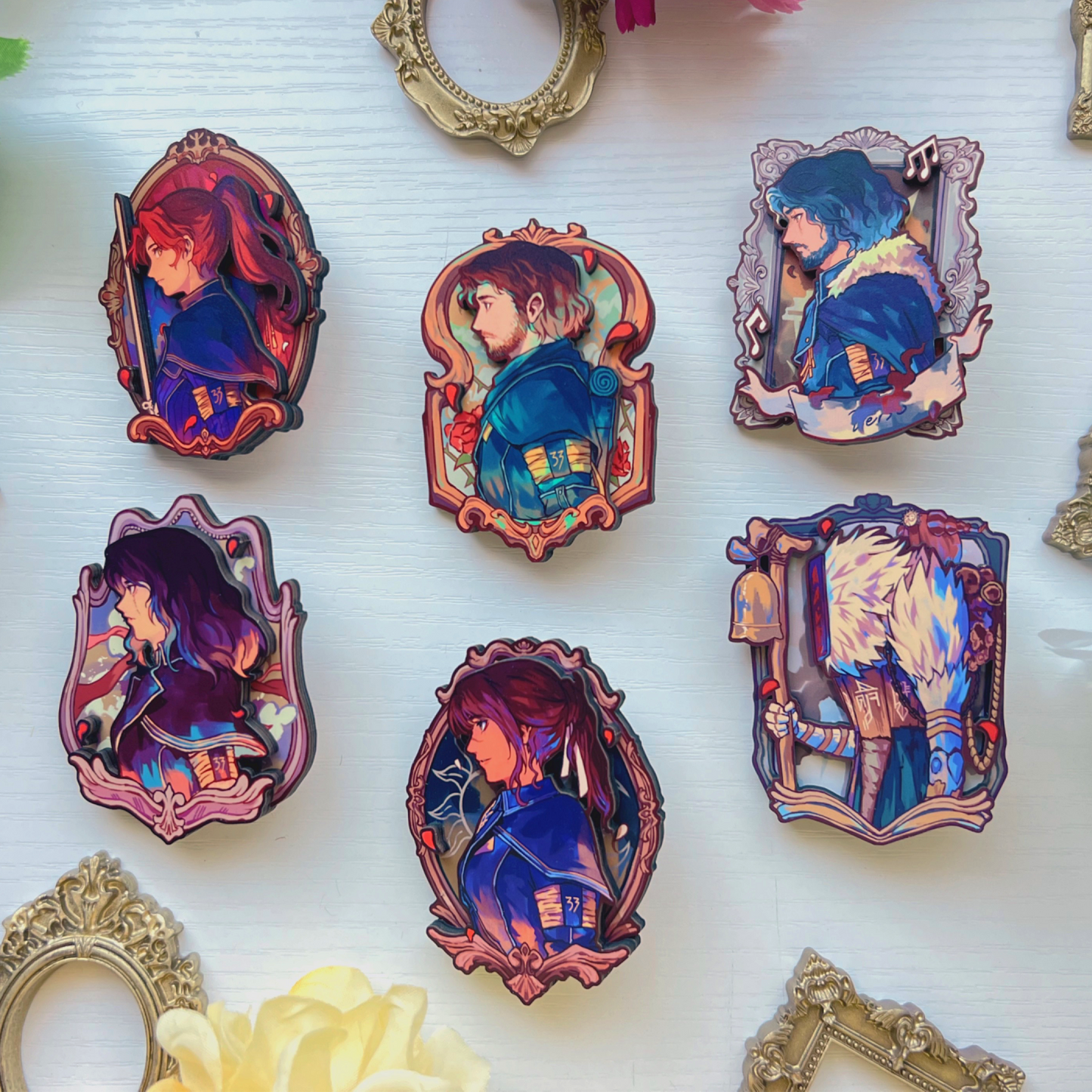 E33 3" Layered Wood Pins