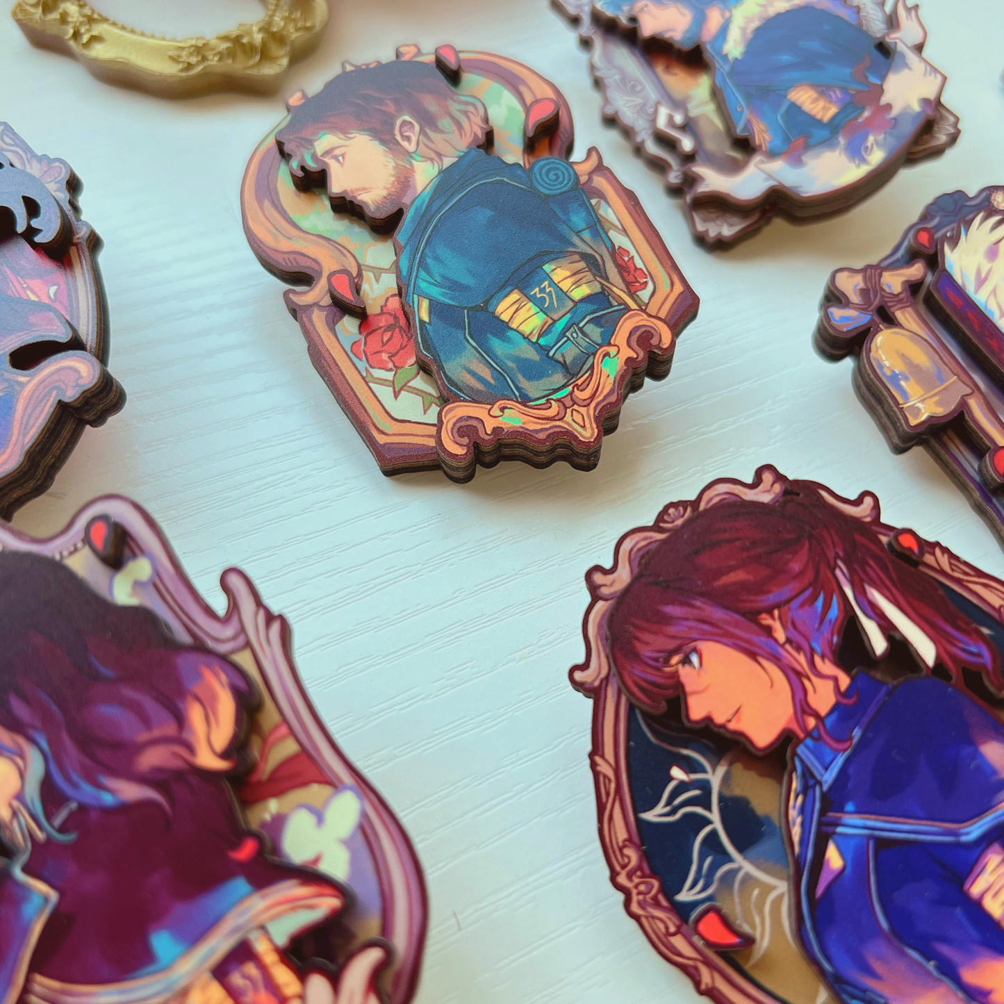 E33 3" Layered Wood Pins