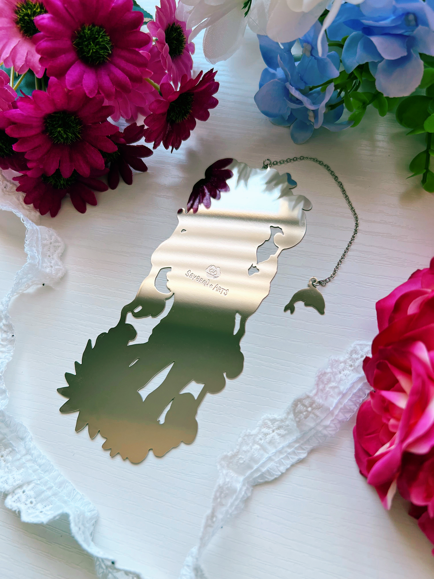 FF7 Tifa Silver Plated Metal Bookmark
