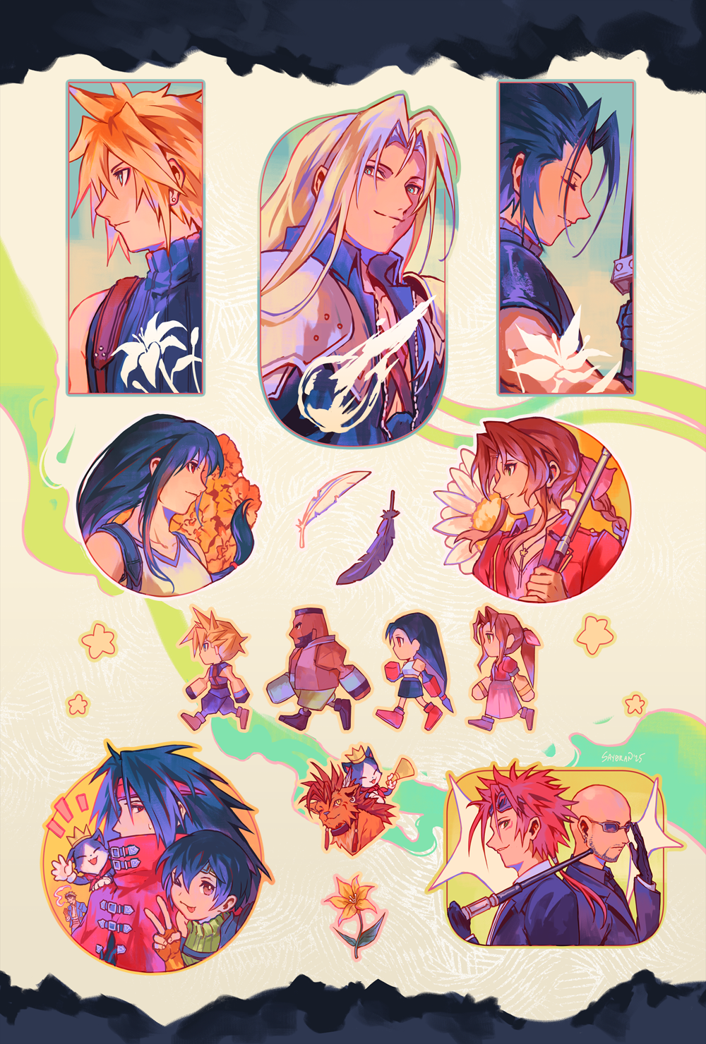 FF7 6x9" Sticker Sheet