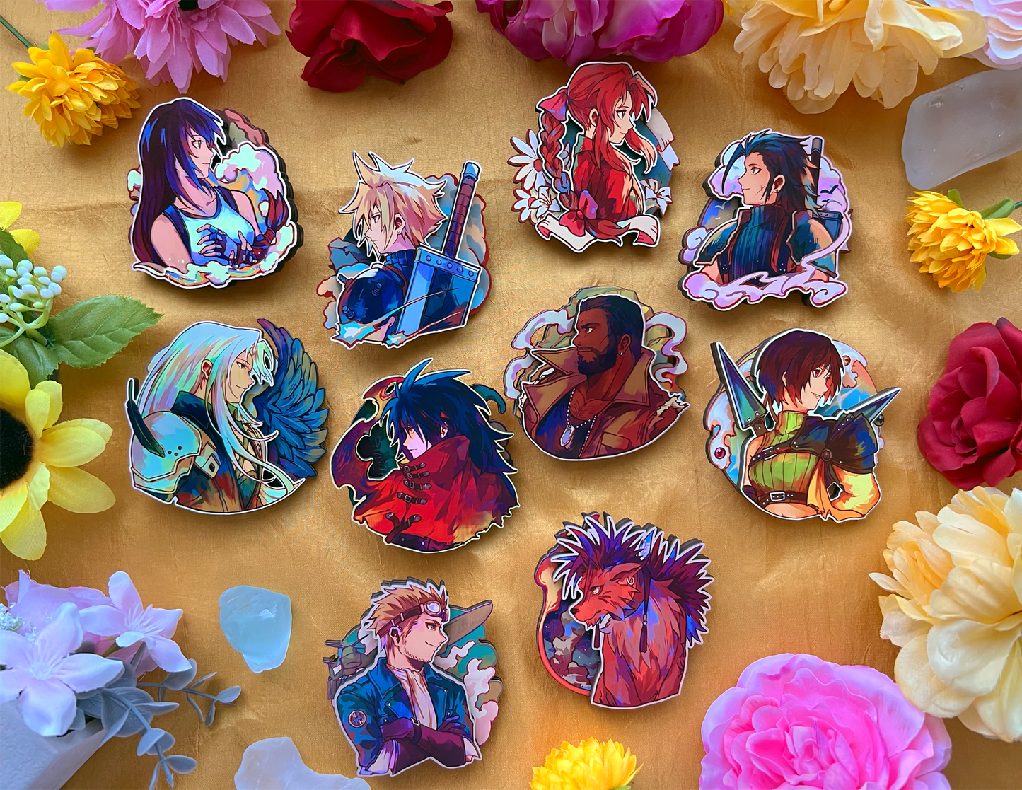 FF7 3" Layered Wood Pins