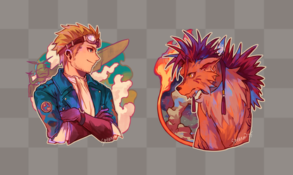 FF7 3" Layered Wood Pins