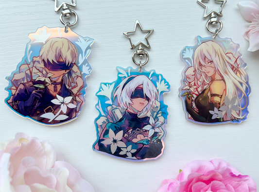 Nier Automata 3" Rainbow Foil Acrylic Charms