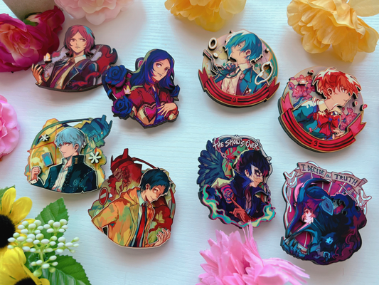 Persona 3" Layered Wood Pins