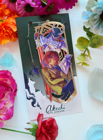P5 Akechi Silver Plated Metal Bookmark