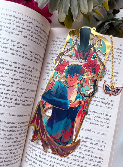 P5 Joker Gold Plated Metal Bookmark