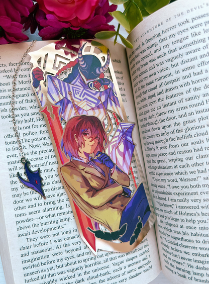 P5 Akechi Silver Plated Metal Bookmark
