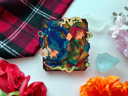 PREORDER: P5 Akechi & Joker Mementos Mission 3.5" Layered Wood Pin