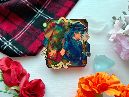 PREORDER: P5 Akechi & Joker Mementos Mission 3.5" Layered Wood Pin