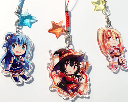 Konosuba 2" Clear Double-sided Acrylic Charms