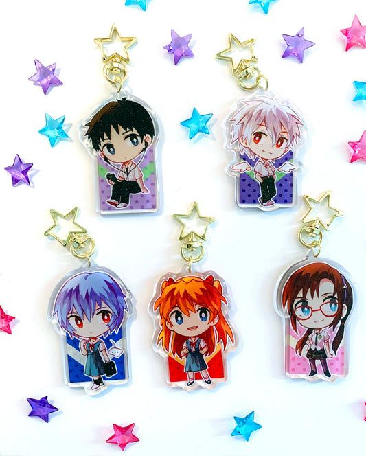 Evangelion 2.5" Clear Double-Sided Charms