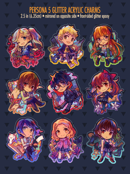 P5 2.5" Glitter Epoxy Acrylic Charms