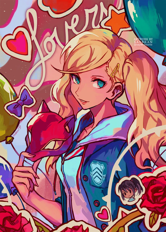 P5 Ann Takamaki "Lovers" 5x7" Mini Foil Print