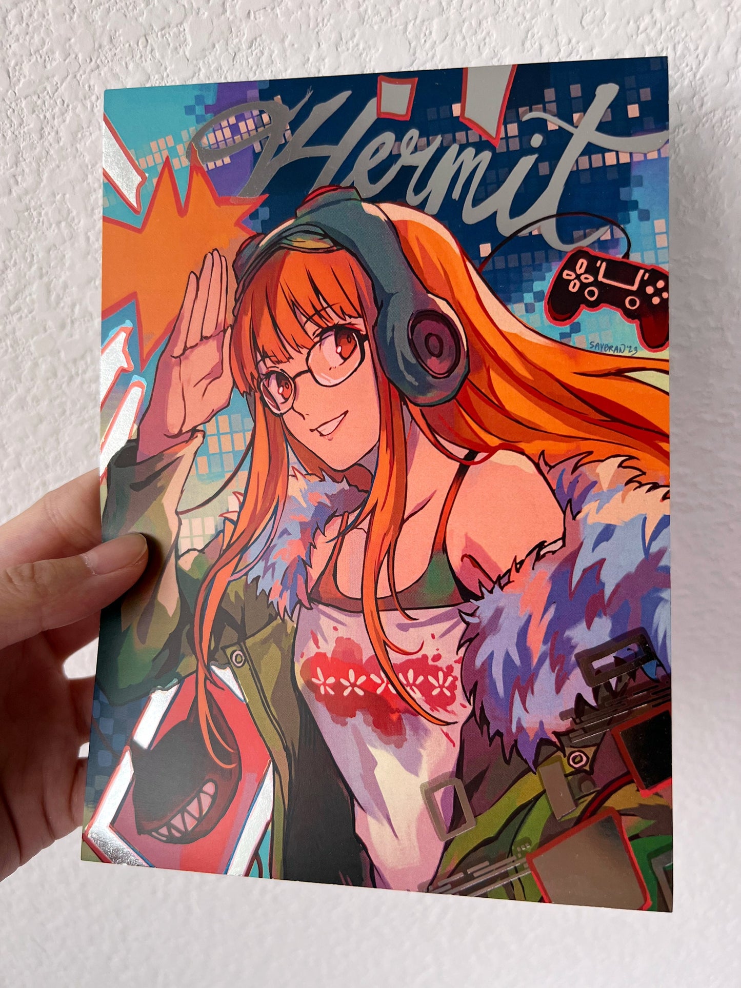 P5 Futaba Sakura "Hermit" 5x7" Mini Foil Print