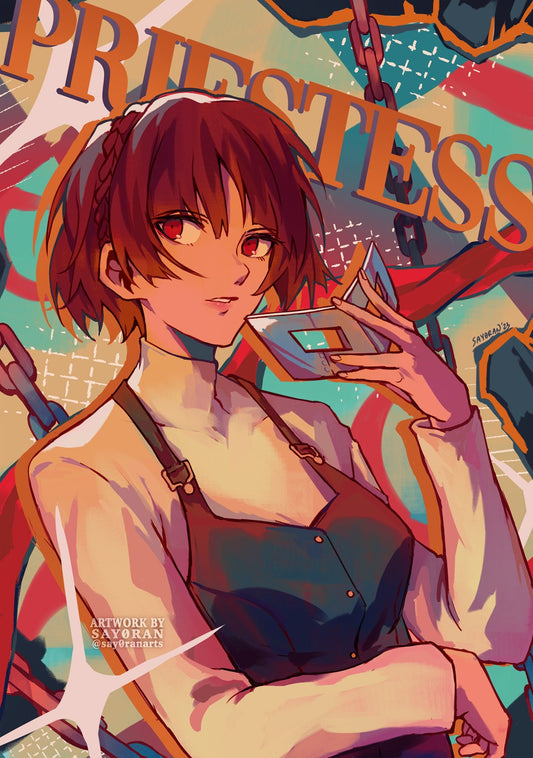 P5 Makoto Niijima "Priestess" 5x7" Mini Foil Print